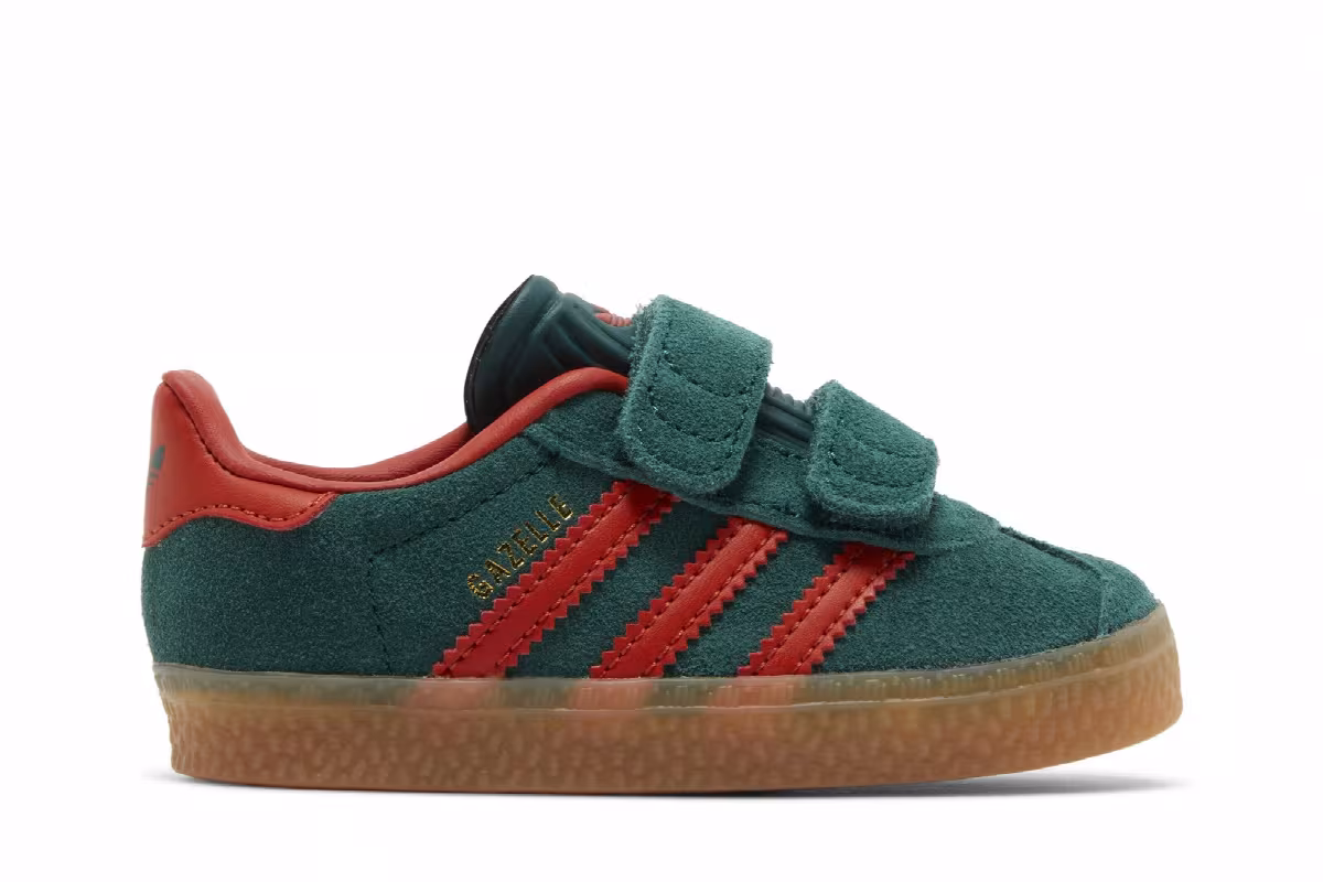 Adidas Gazelle I Collegiate Green Preloved Red, view 2