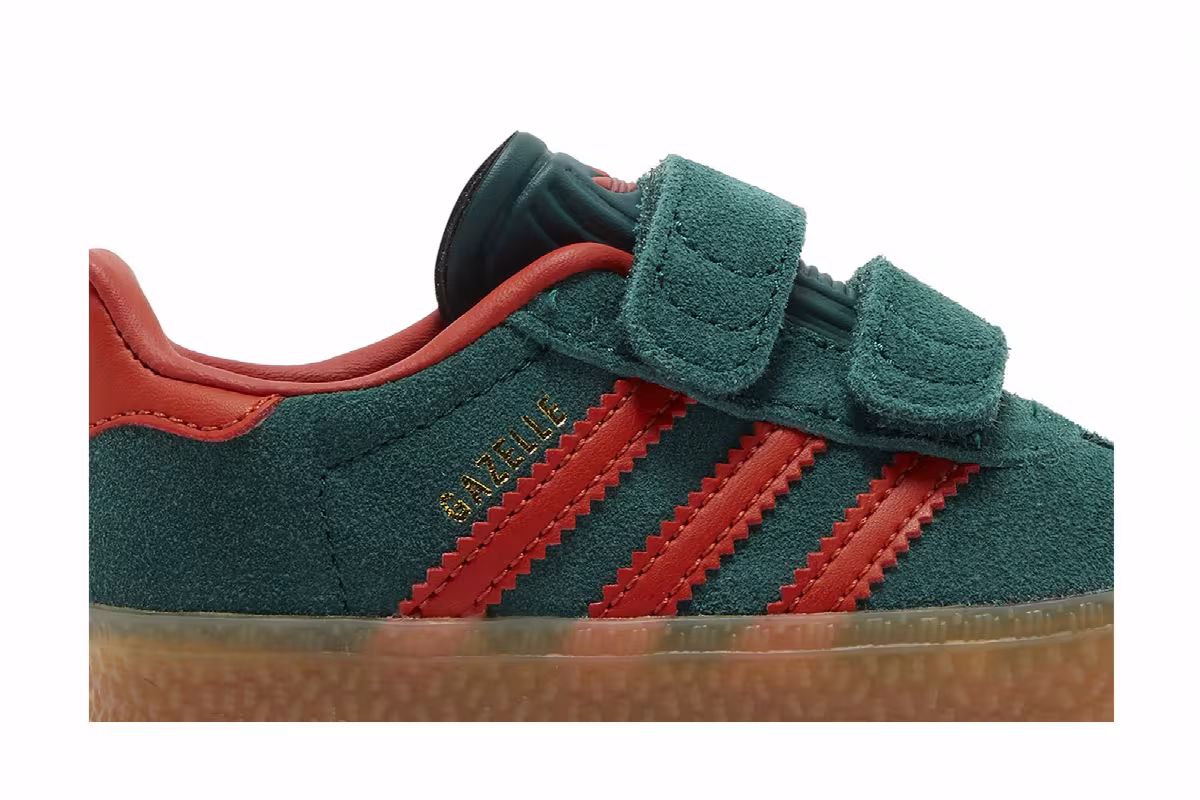 Adidas Gazelle I Collegiate Green Preloved Red, view 3