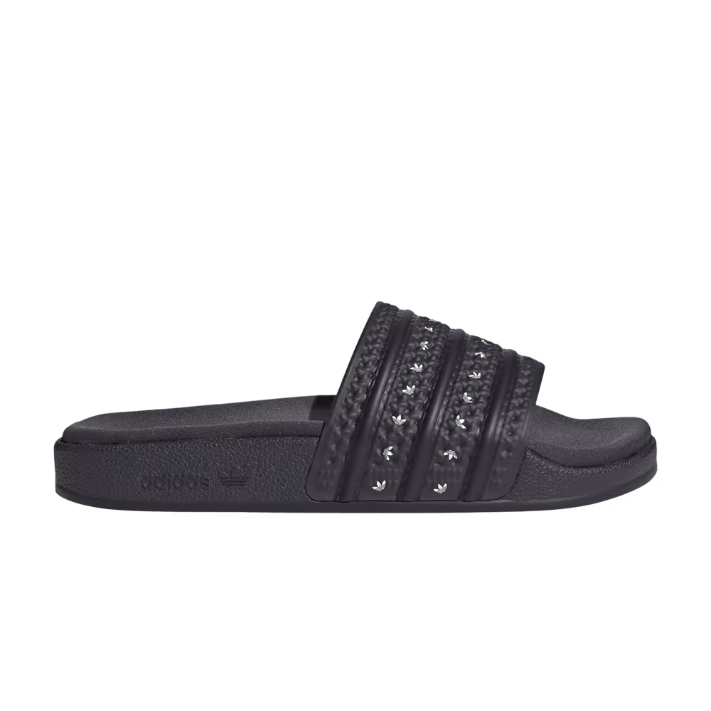 Adidas Women's Adilette Slide Carbon White Trefoils