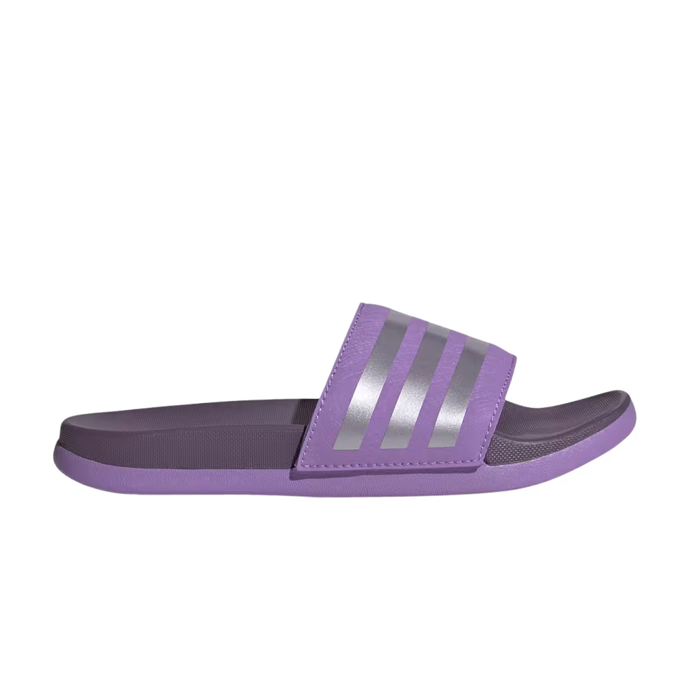 Adidas Adilette Comfort Slide J Violet Fusion Matte Silver