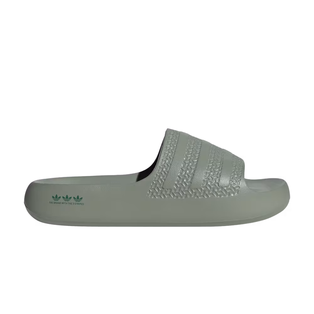 Adidas Women's Adilette Ayoon Slide Silver Green