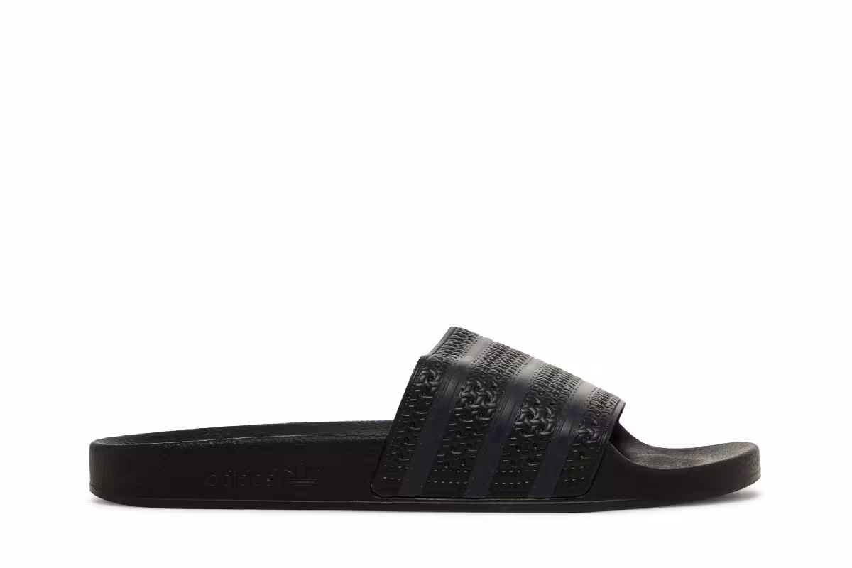 Adidas Adilette Slides Black Carbon, view 2