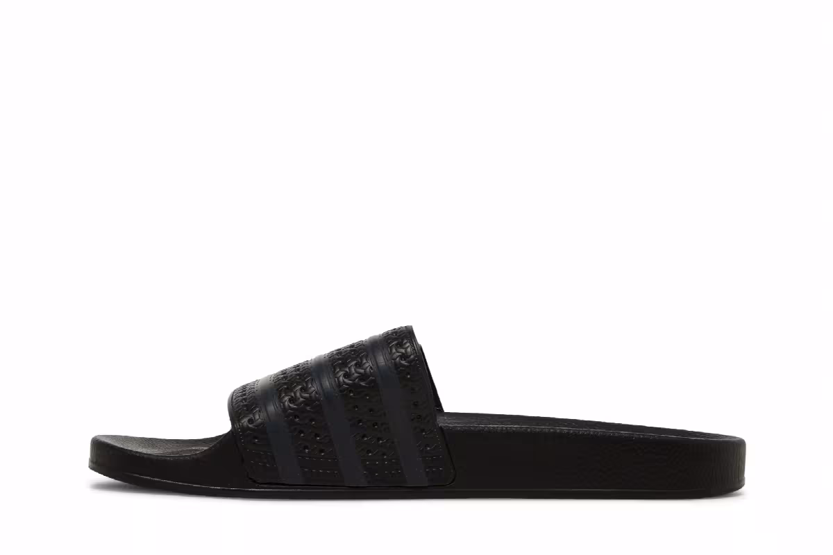 Adidas Adilette Slides Black Carbon, view 4