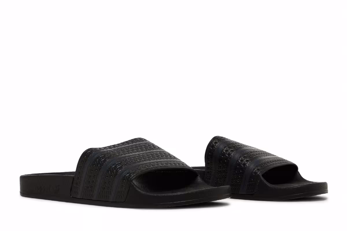 Adidas Adilette Slides Black Carbon, view 9