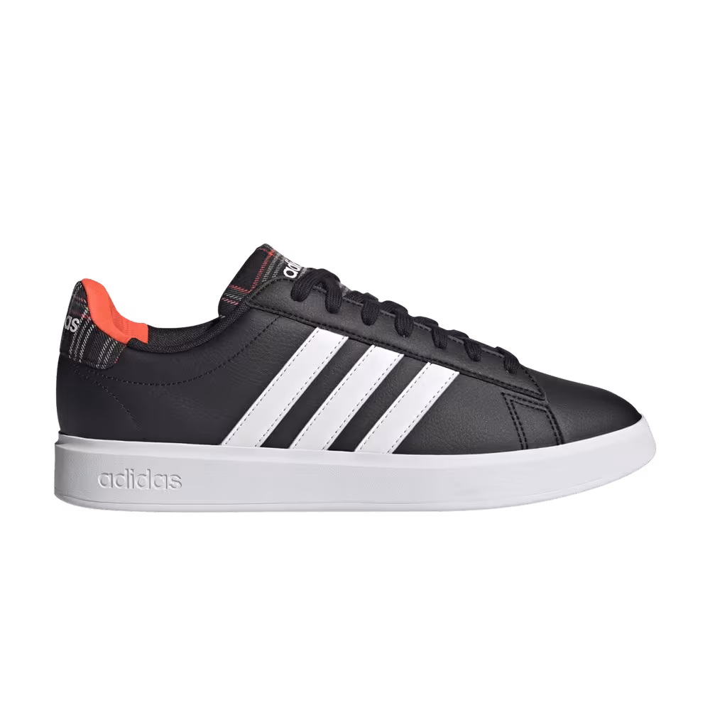 Adidas Grand Court Cloudfoam Black Plaid