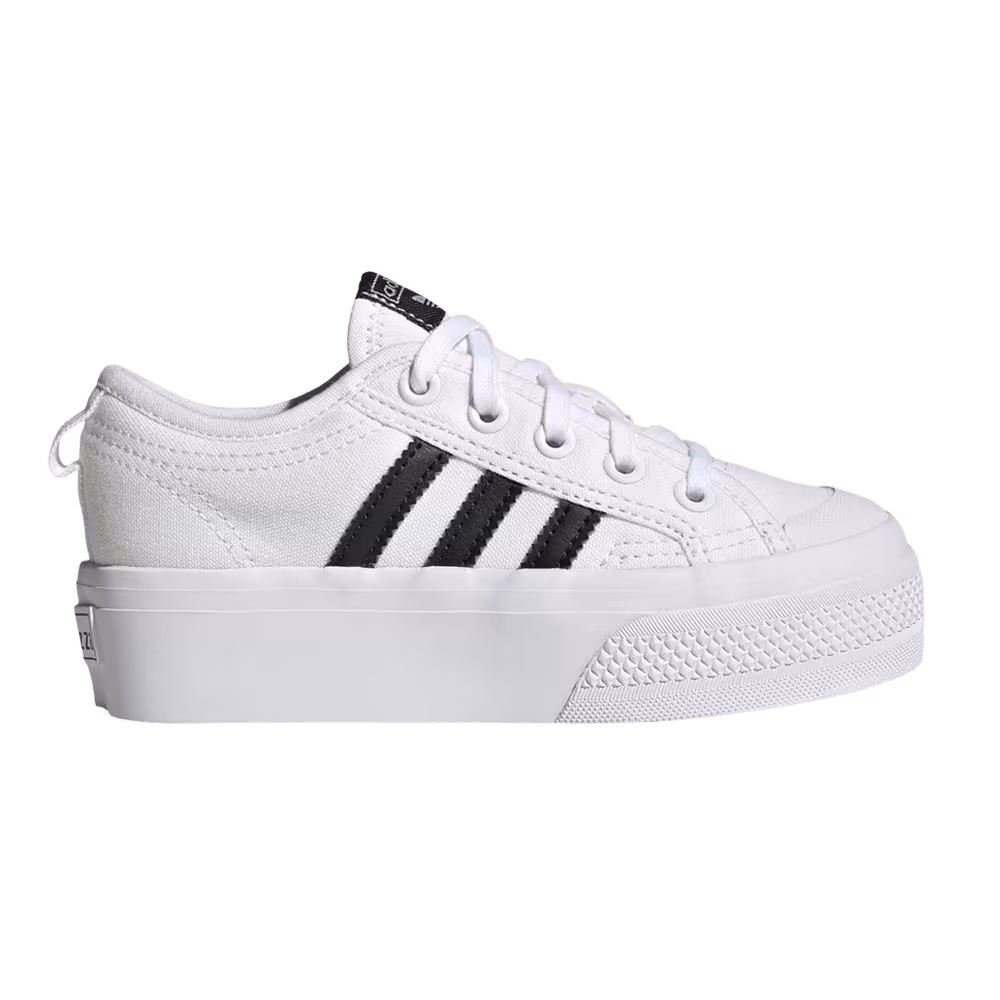 Adidas Nizza Platform J White Black
