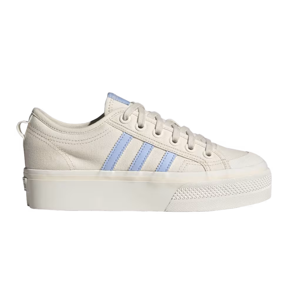 Adidas Women's Nizza Platform Wonder White Blue Dawn