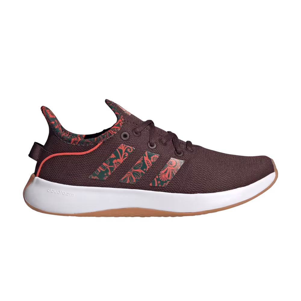 Adidas Women's Cloudfoam Pure Floral - Shadow Brown Gum