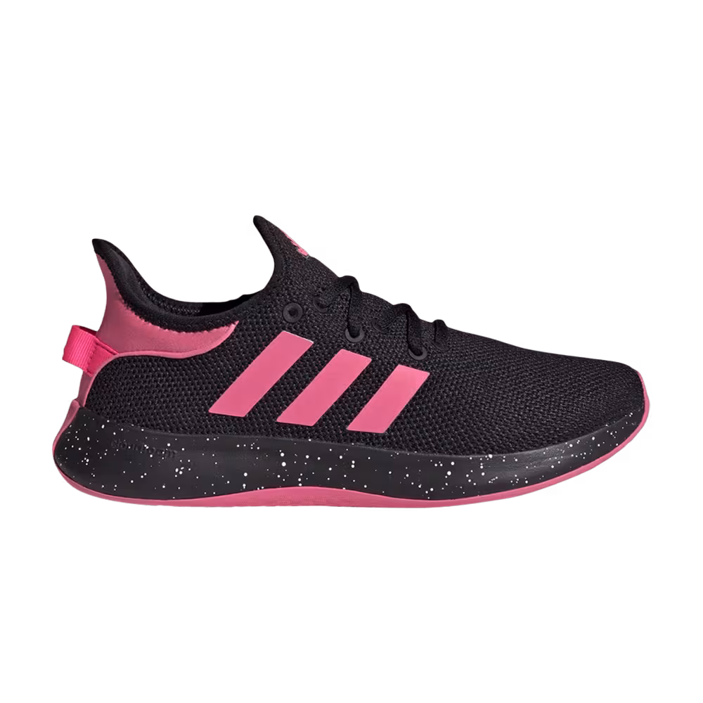 Adidas Women's Cloudfoam Pure Black Lucid Pink
