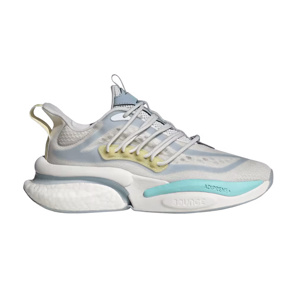 adidas Women's AlphaBoost V1 Crystal White Flash Aqua