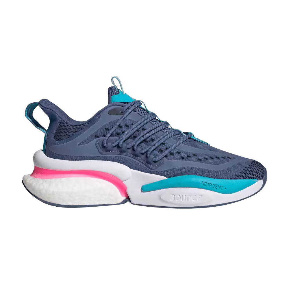 adidas Women's AlphaBoost V1 Crew Blue Lucid Pink
