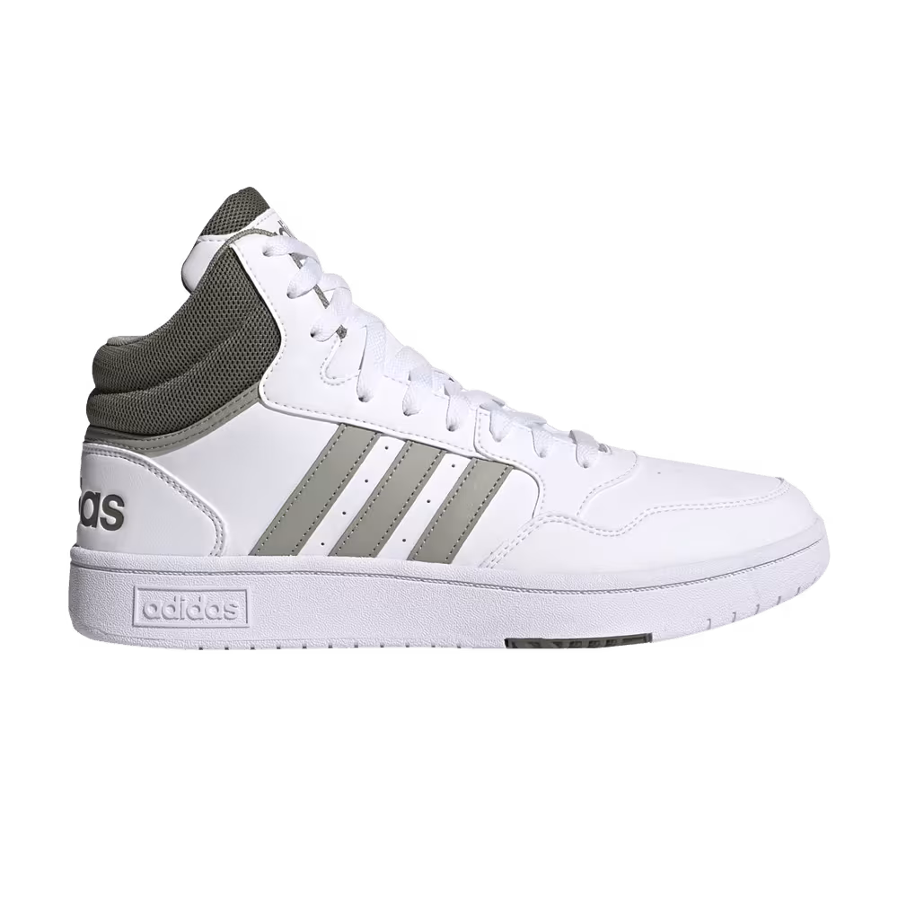Adidas Hoops 3.0 Mid Classic White Olive Strata