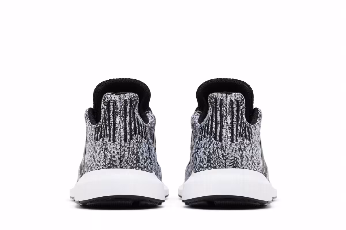 adidas Swift Run 1.0 Big Kid Black White, view 7