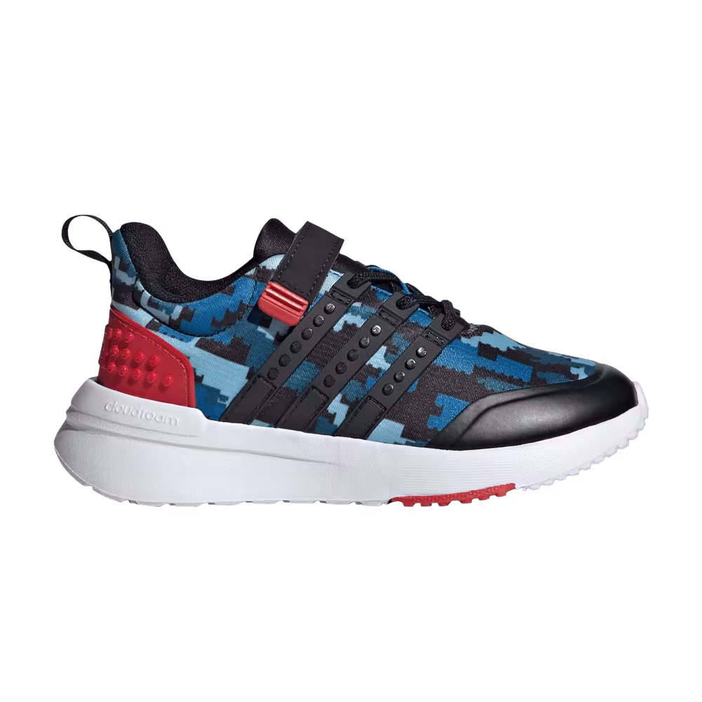 LEGO x adidas Racer TR21 EL Little Kid Blue Digi Camo