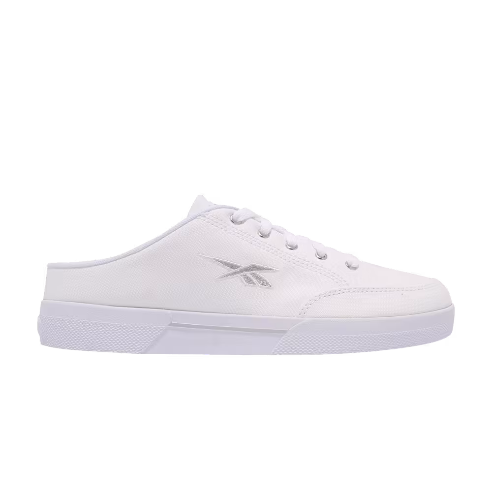 Reebok Slice Mule Canvas White Metallic Silver