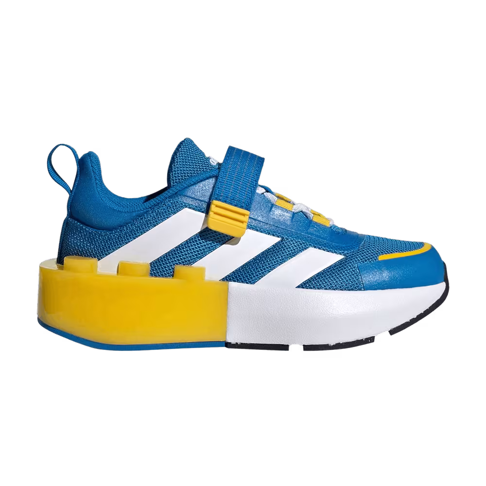 LEGO x adidas Tech Runner EL Little Kid Shock Blue Equipment Yellow