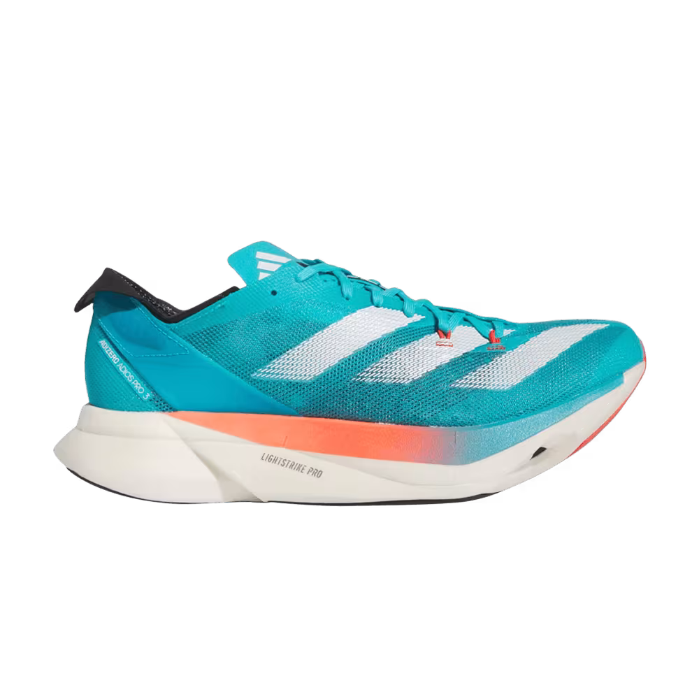 adidas Women's Adizero Adios Pro 3 Lucid Cyan White