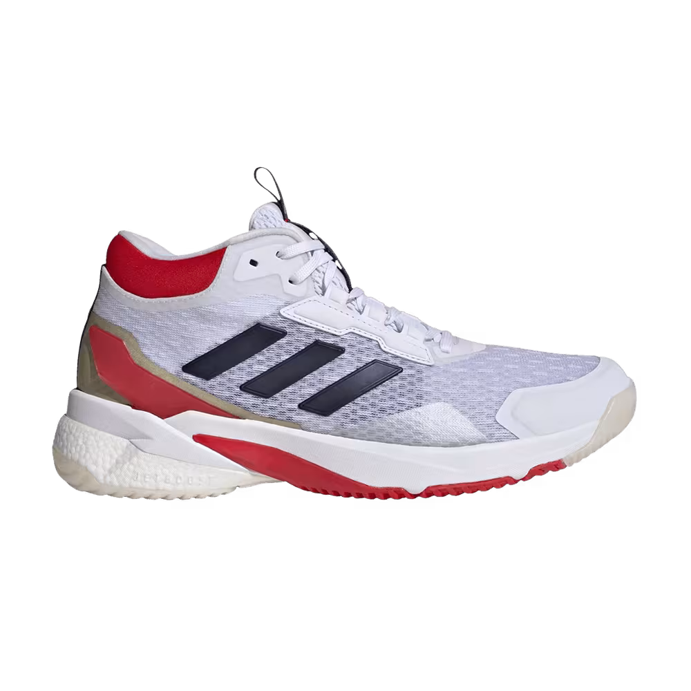 Adidas Women's Crazyflight 5 Mid Indoor White Better Scarlet