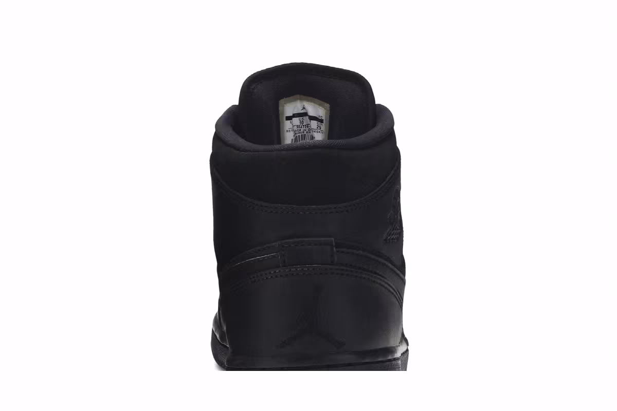Air Jordan 1 Mid Triple Black, view 8