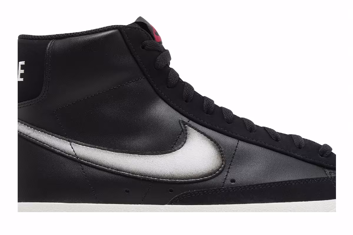 Nike Blazer Mid Airbrush - Black, view 3