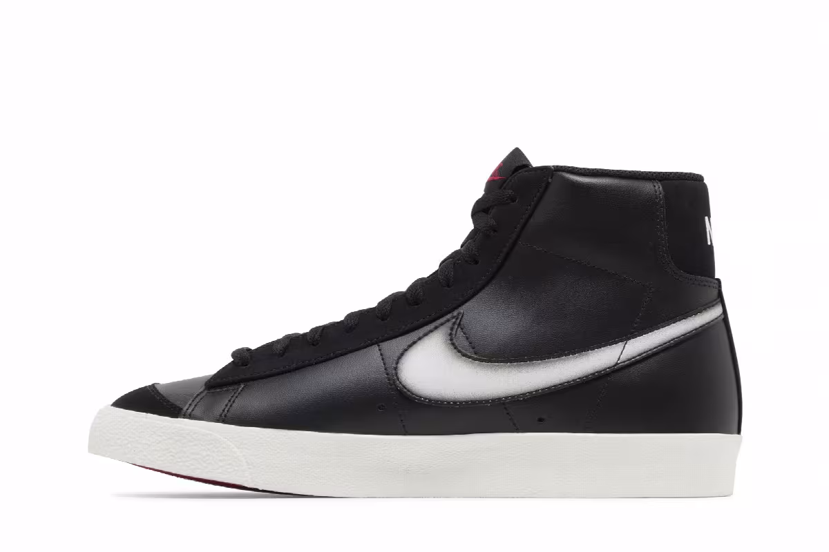 Nike Blazer Mid Airbrush - Black, view 4