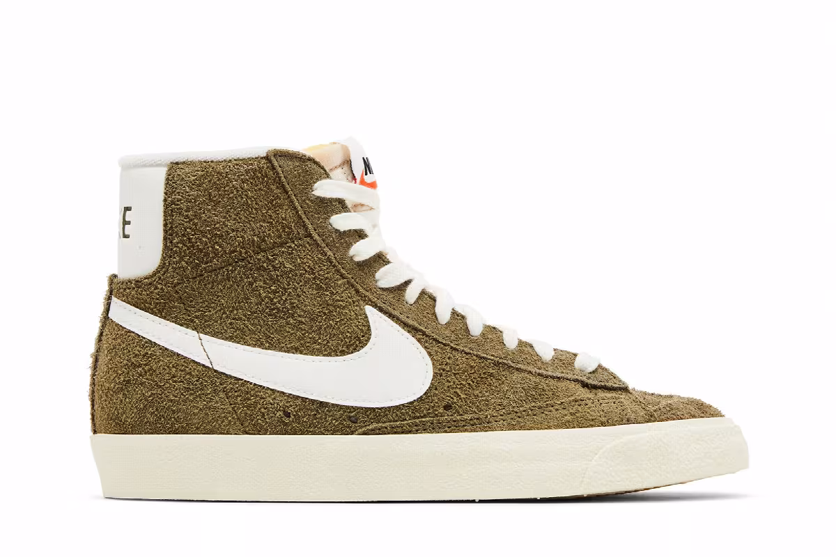 Nike Women's Blazer Mid Olive Suede, view 2