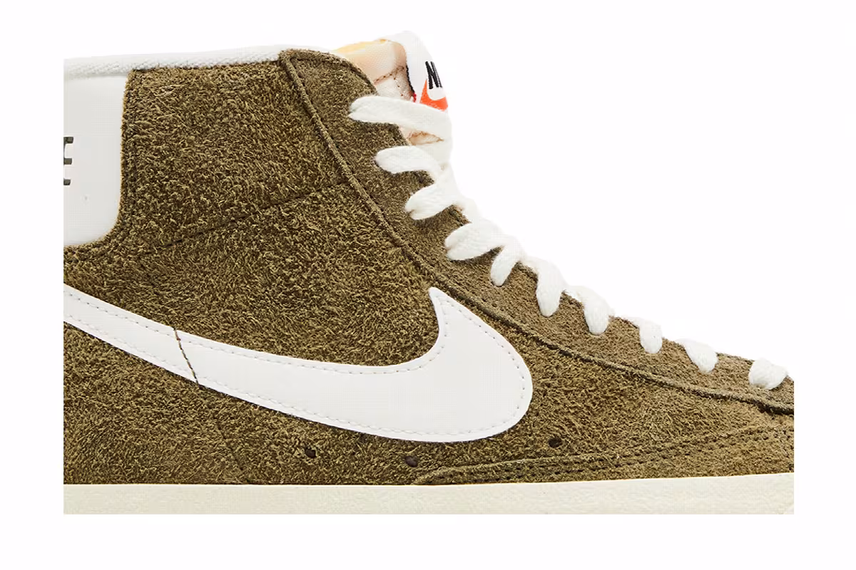 Nike Women's Blazer Mid Olive Suede, view 3