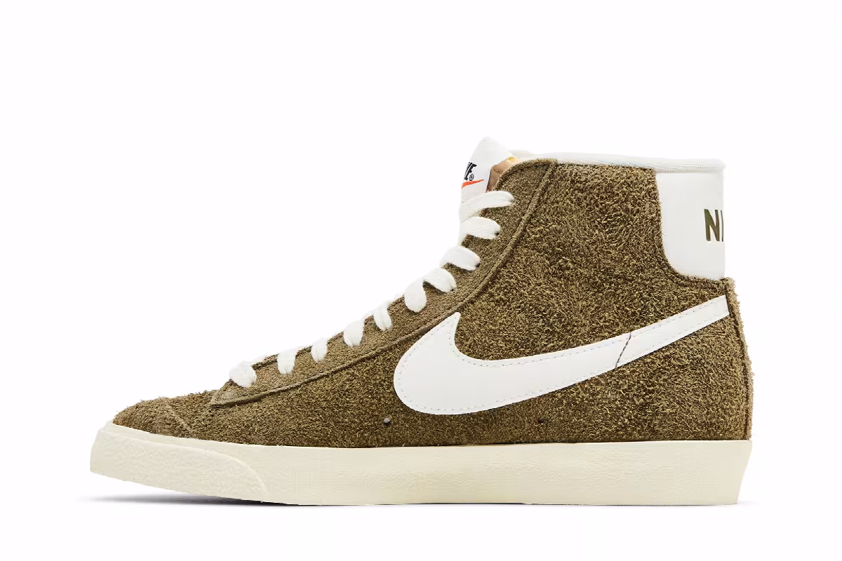Nike Women's Blazer Mid Olive Suede, view 4