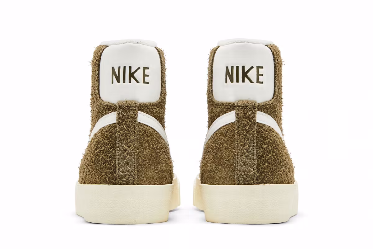 Nike Women's Blazer Mid Olive Suede, view 7