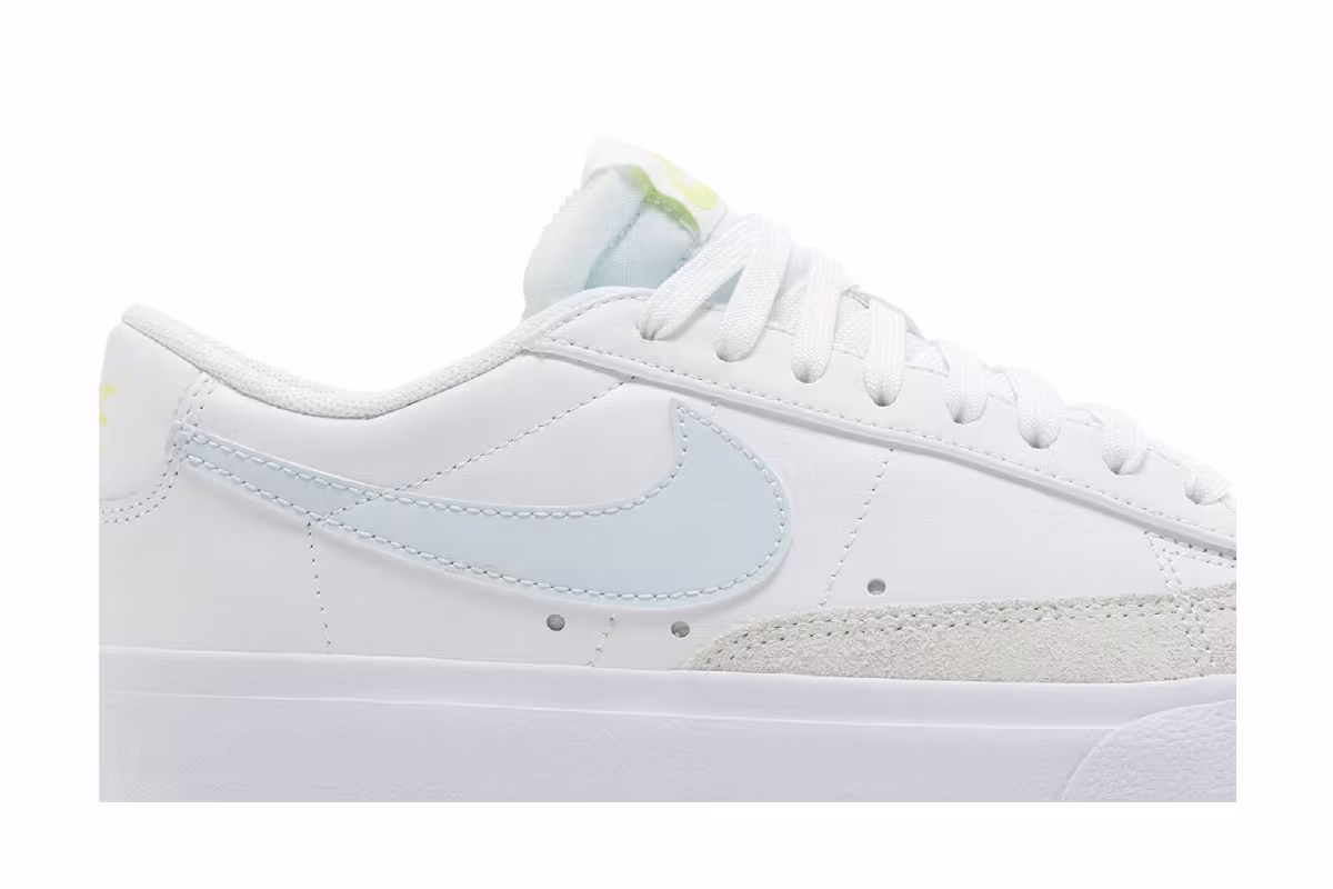Nike Women's Blazer Low Platform White Blue Tint, view 3