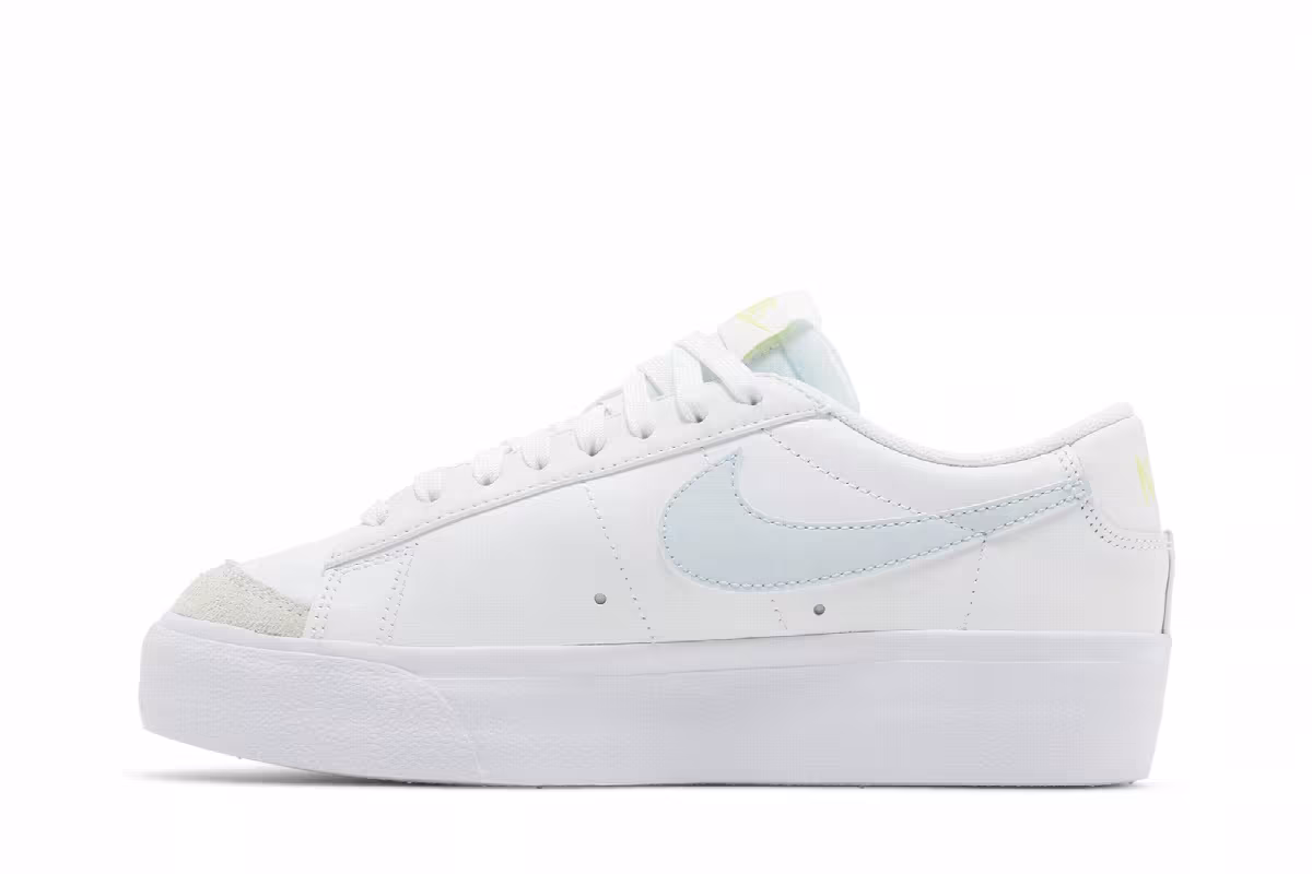Nike Women's Blazer Low Platform White Blue Tint, view 4