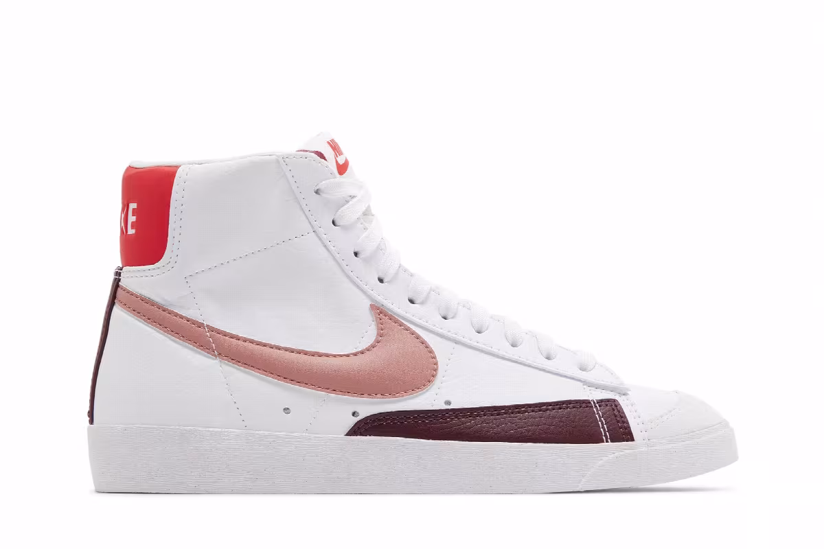 Nike Women's Blazer Mid White Red Stardust, view 2