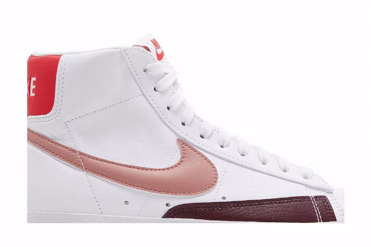 Nike Women's Blazer Mid White Red Stardust, view 3