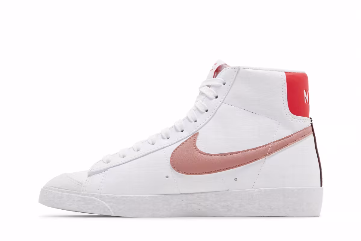 Nike Women's Blazer Mid White Red Stardust, view 4