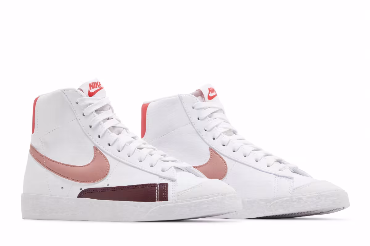 Nike Women's Blazer Mid White Red Stardust, view 9