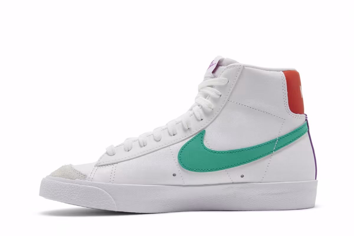 Nike Women's Blazer Mid White Green Fuchsia, view 4