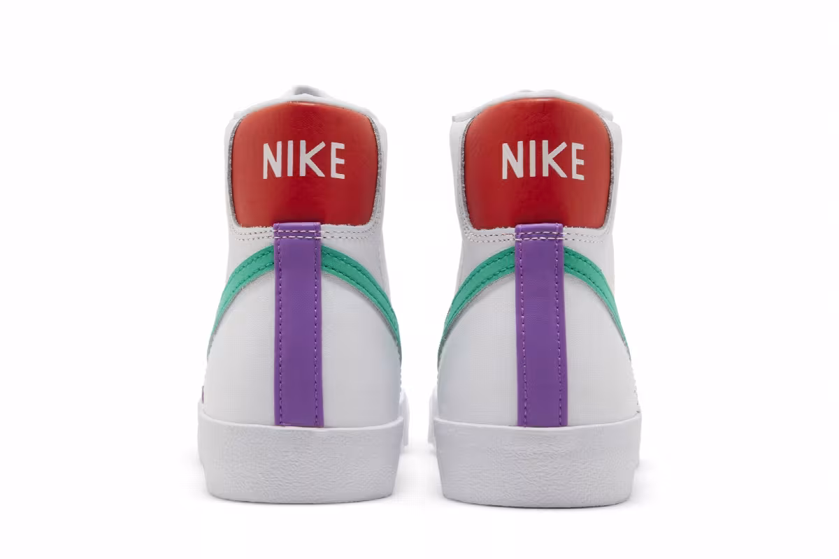 Nike Women's Blazer Mid White Green Fuchsia, view 7