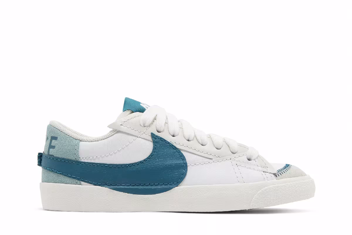 Nike Women's Blazer Low Summit White Geode Teal, view 2