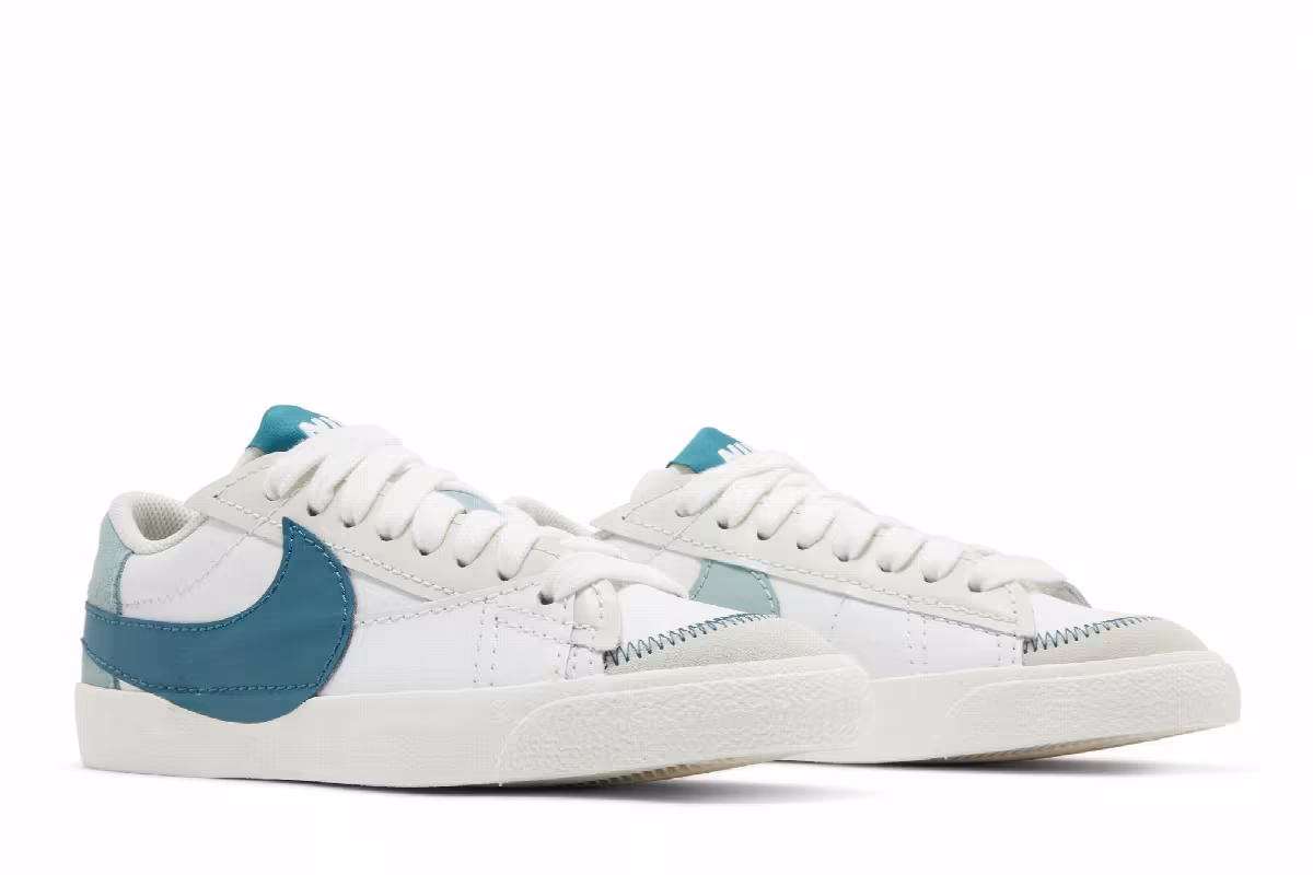 Nike Women's Blazer Low Summit White Geode Teal, view 9