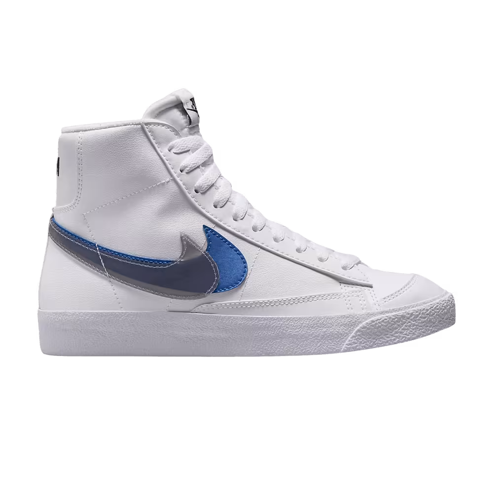 Nike Blazer Mid Next Nature GS Double Swoosh - White Hyper Royal