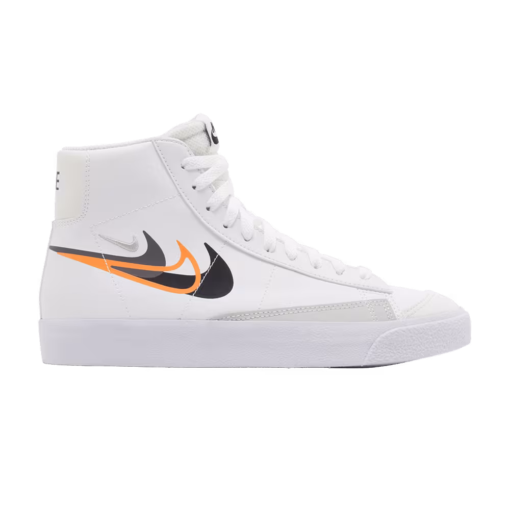 Nike Blazer Mid Next Nature GS Multi-Swoosh - White Bright Mandarin