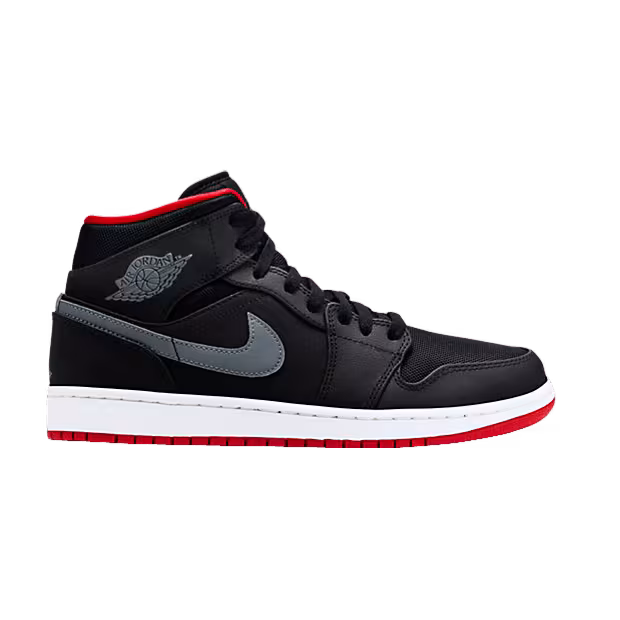 Air Jordan 1 Mid Cool Grey Gym Red