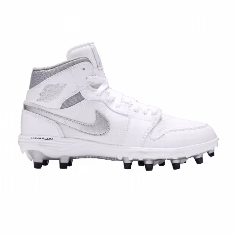 Air Jordan 1 Mid TD Cleat 'Metallic Silver'