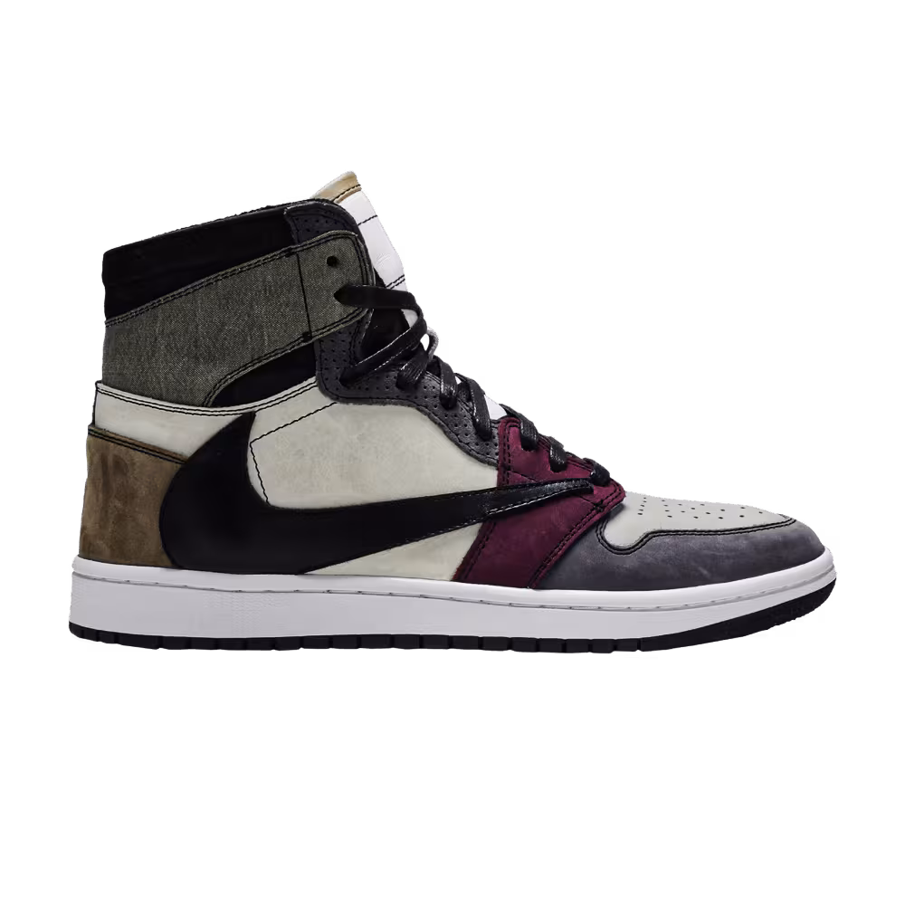 The Shoe Surgeon x Air Jordan 1 High Travis Scott Earth Tone Scrap Leather