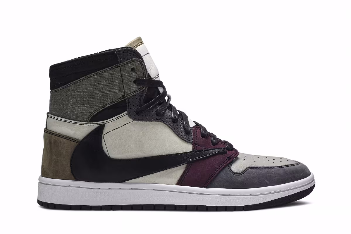 The Shoe Surgeon x Air Jordan 1 High Travis Scott Earth Tone Scrap Leather, view 2