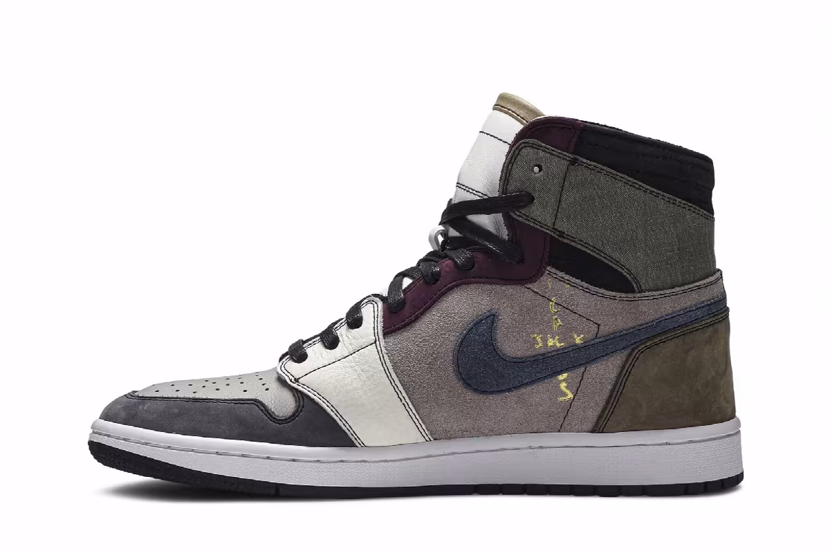 The Shoe Surgeon x Air Jordan 1 High Travis Scott Earth Tone Scrap Leather, view 4