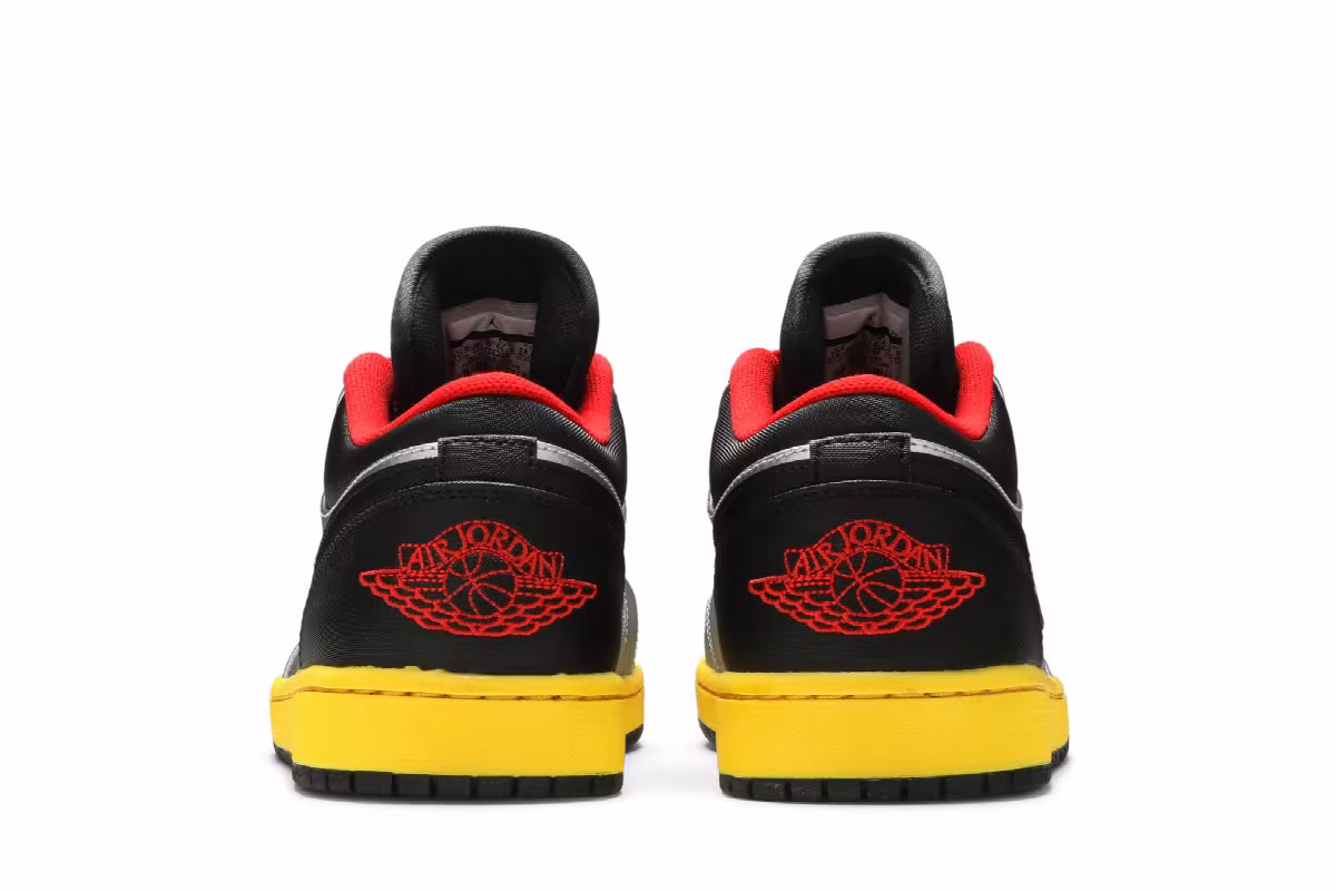 Air Jordan 1 Low Silver Black Yellow, view 7