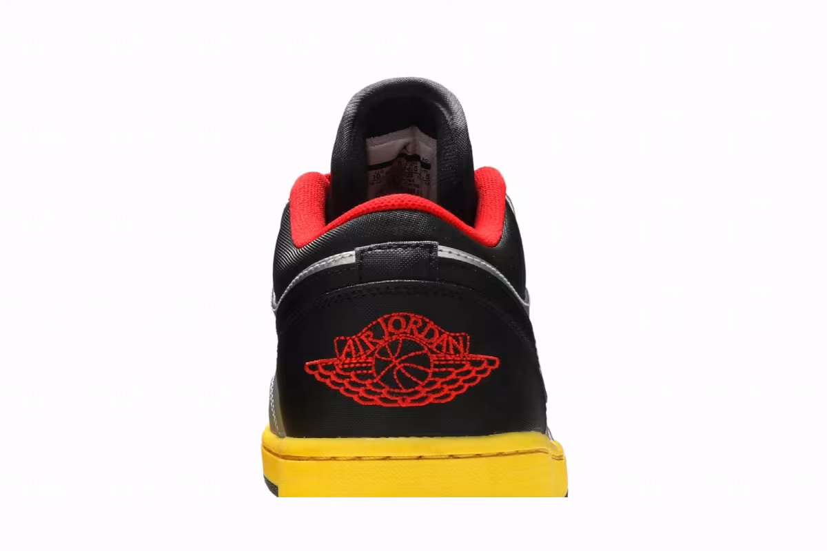 Air Jordan 1 Low Silver Black Yellow, view 8