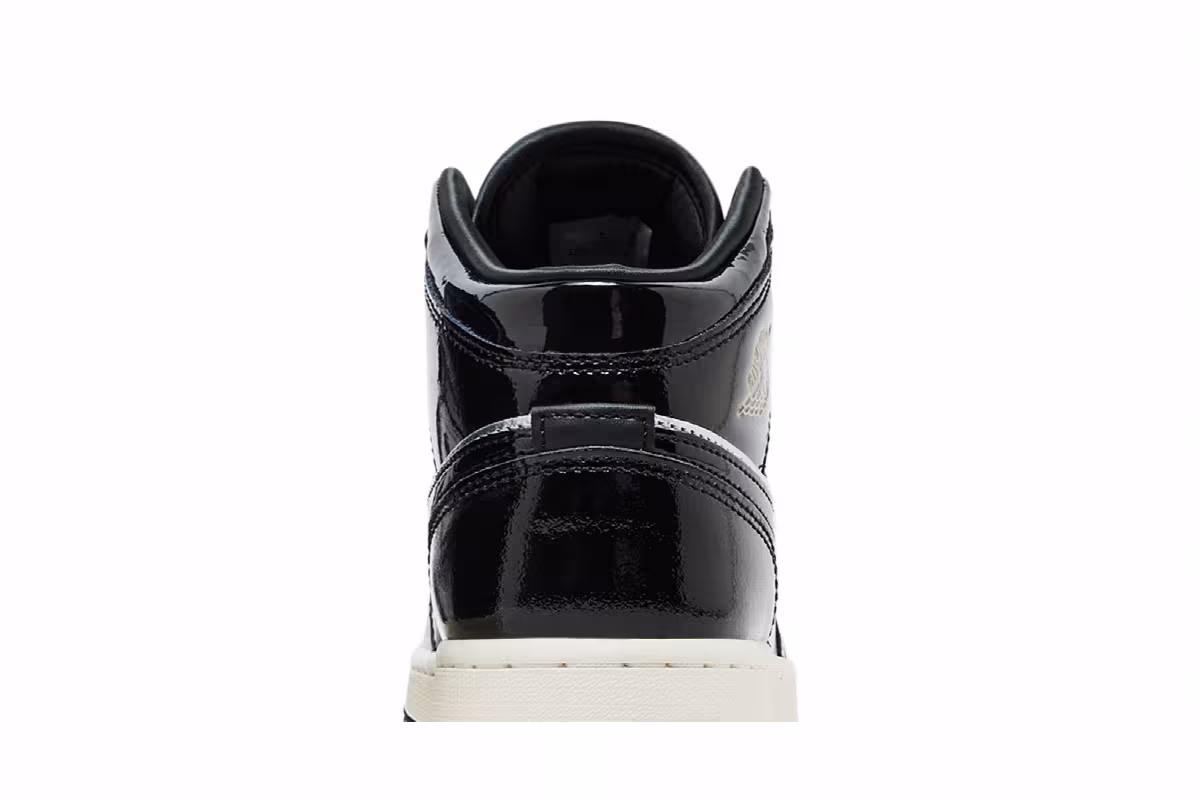 Air Jordan 1 Mid SE GS Black Metallic Silver, view 8