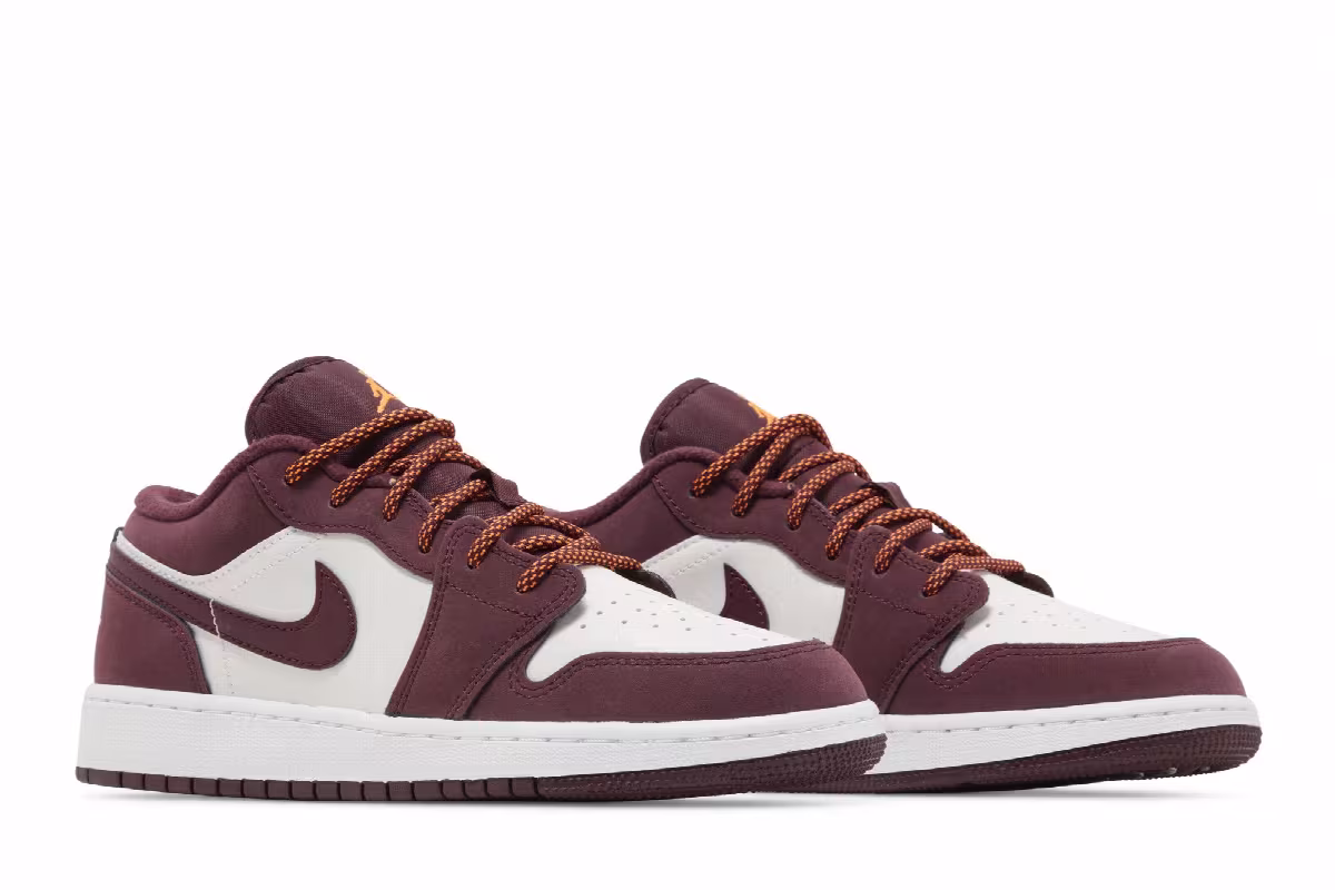 Air Jordan 1 Low GS Night Maroon, view 9